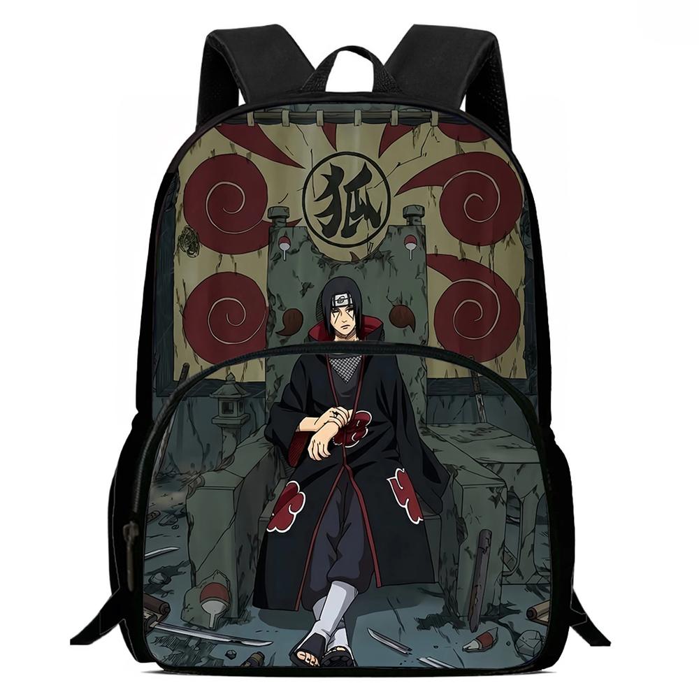 NARUTO Anime Kids Backpack Adjustable Shoulder Strap Front Pocket Lightweight Durable School Backpack For Boys Girls Age 6-11