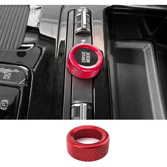 

Aluminum Car Gear Control Knob Cover Drive Mode Gear Shift Switch Knob Protective Cover Compatible with Kia K5 2021-2025 Accessories (Black Style) Red Style