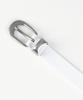 Beoteunseoul Round Buckle Western Leather Belt (Cowhide/White)