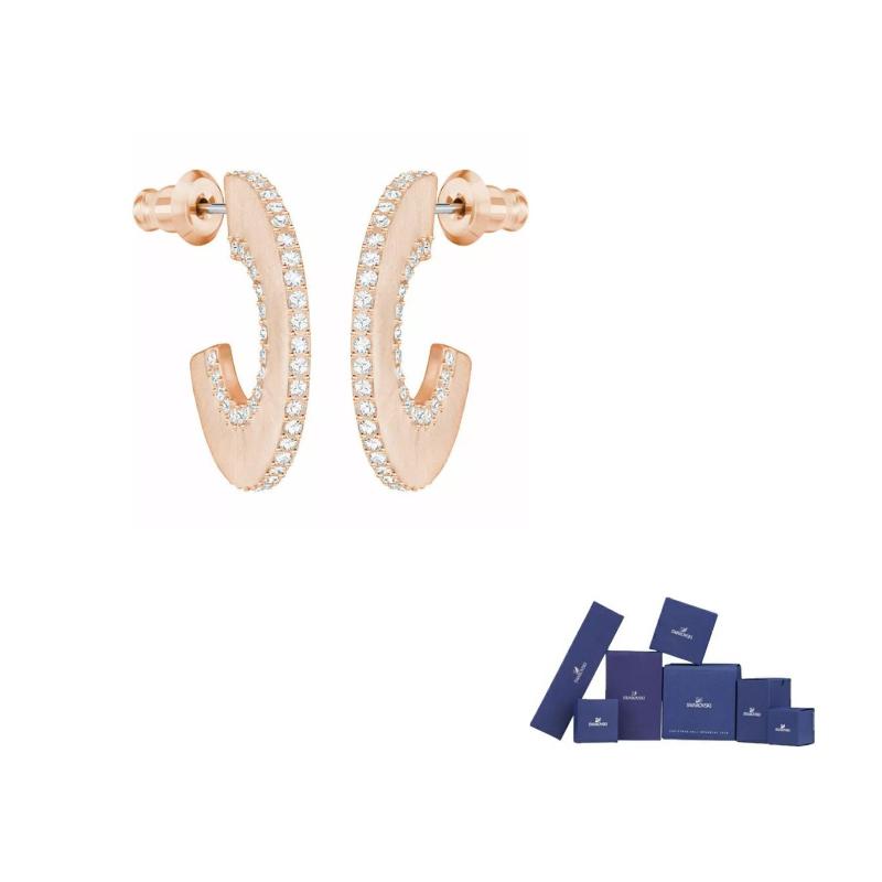 Swarovski Rose Gold, Crystal Earrings Womens Pink F-Original brand box
