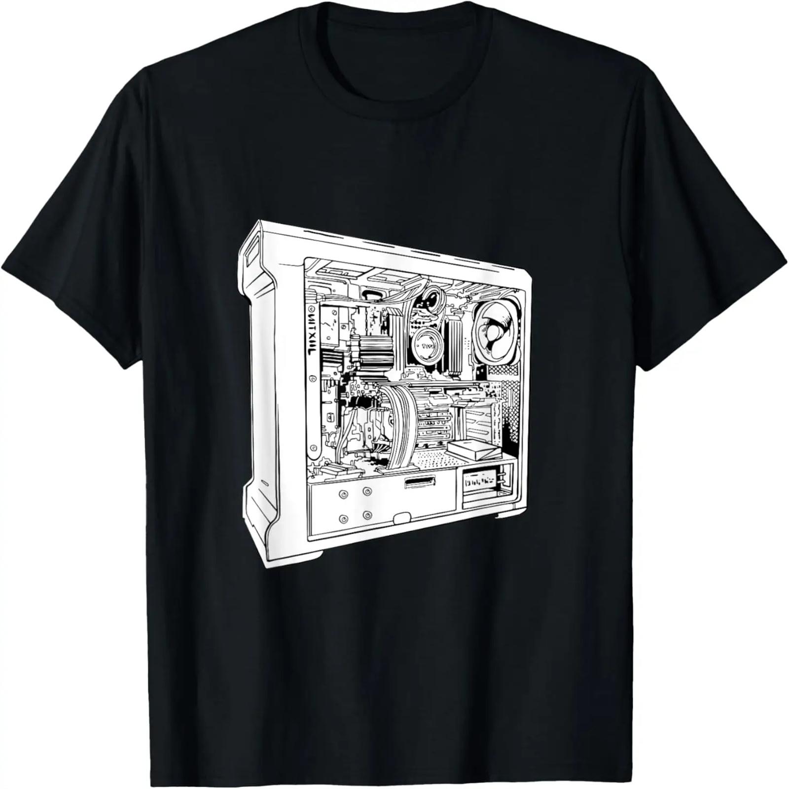 Костюм Компьютерного Программиста смешная футболка на Хэллоуин Футболка S