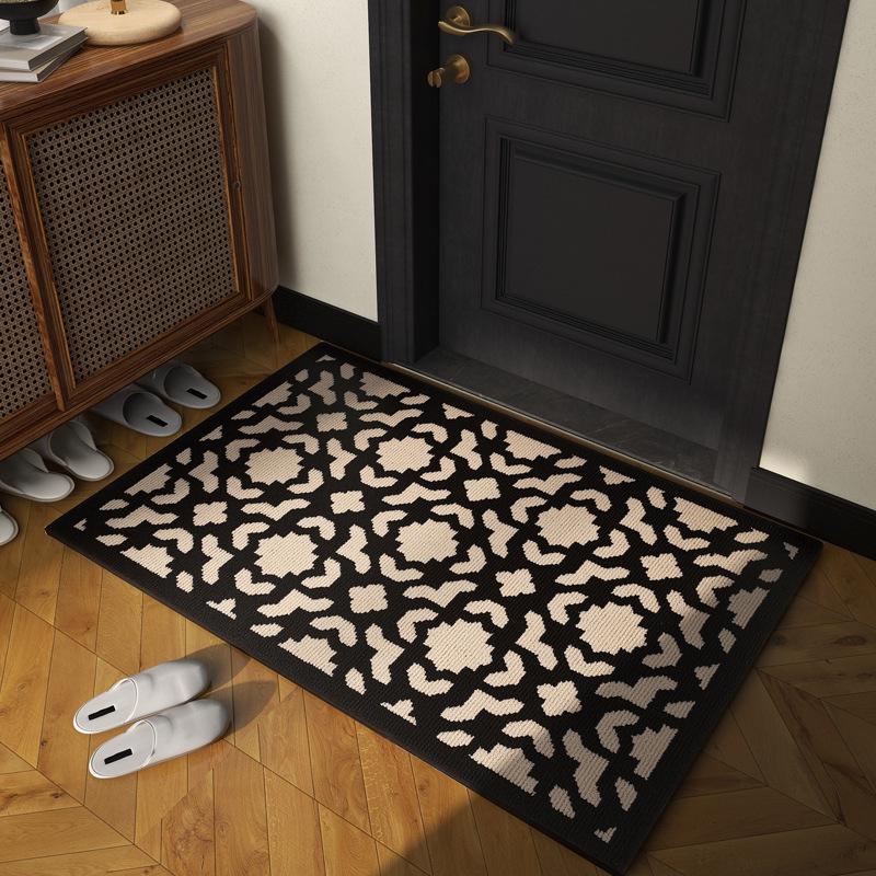 Elegant Retro Non-slip Door Mat - Wear-resistant, Cuttable Polypropylene