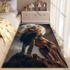 Majestic Lion Under Full Moon Carpet Yoga Living Room Room Decor Children's Crawling Mat Doormat Area Rug Games Mat