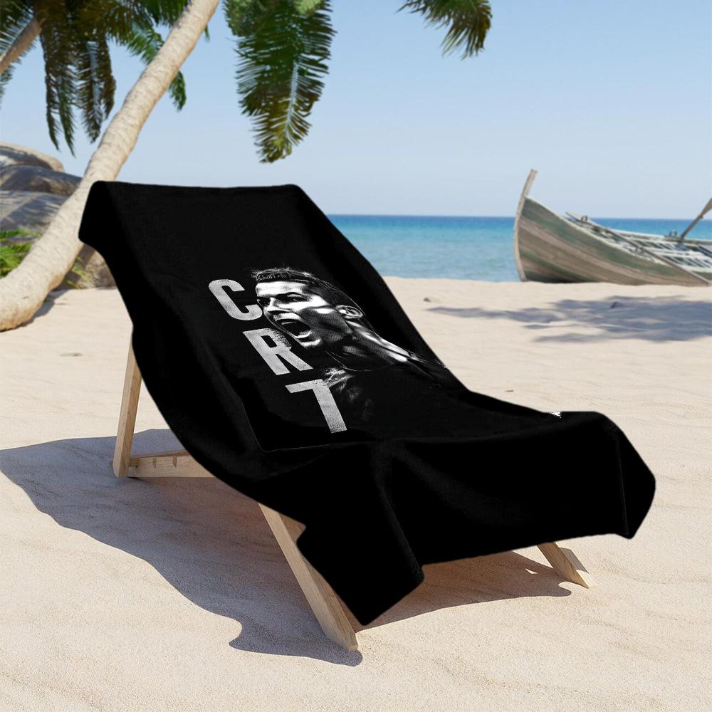 Cr7 Strandtuch Hohe Saugfähigkeit & Schnelltrocknend Bequem Leicht Tragbar für Schwimmen, Strand, Camping, Reisen, Strandzubehör, Fitnessstudio