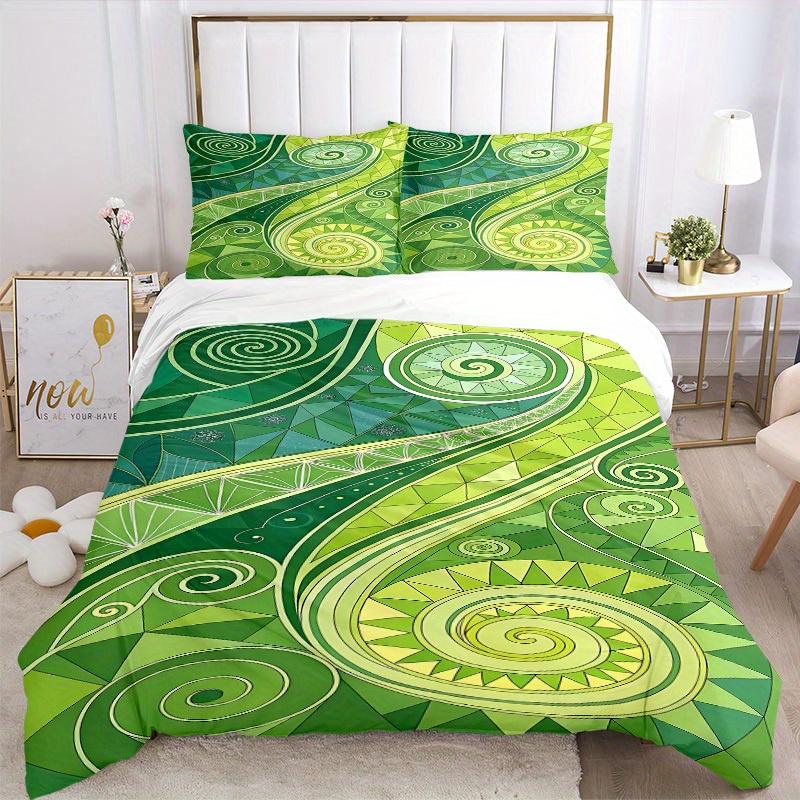 3pcs Spiral Patterns Soft and Comfortable Breathability, Bedding Set, Machine Washable, Suitable for All Seasons170