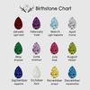 eManco Hot Sale Shiny Crystal Necklace Stainless Steel Teardrop Zirconia Pendant Women's Birthstone Collarbone Chain Wholesale
