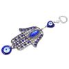 Blue Eye Ornament Hollow Out Retro Good Luck Evil Eye Decor Elegant Alloy Glass Evil Eye Wall Decor for Home Decoration