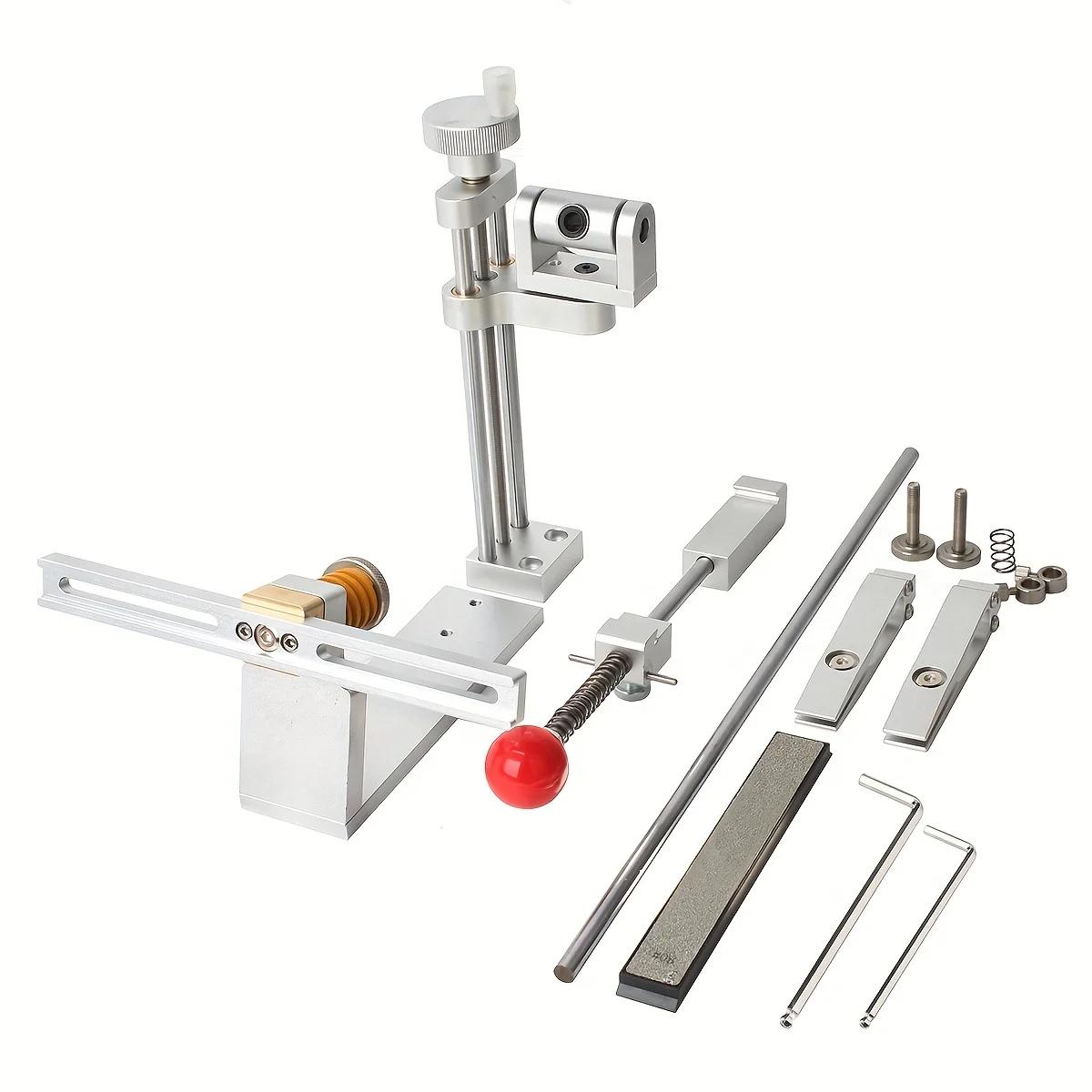 

Профессиональная точилка для ножей Вращающаяся на 360 градусов головка Точилка с фиксированным углом Инструмент для заточки с фиксированным углом Прецизионный с 80# точильным камнем 1pcs белый