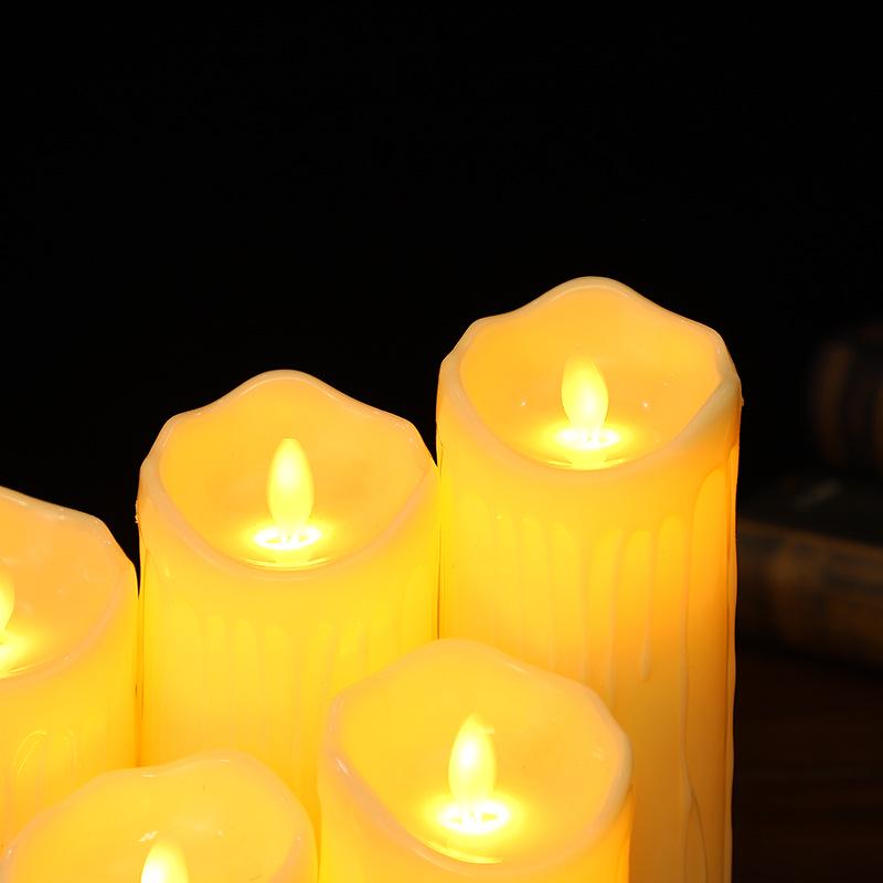 Flickering LED Candles with 10-Key Remote for Weddings, Parties, and Home Decor Script Props