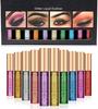 Set de 10 piezas Delineador de Maquillaje para Ojos con Purpurina Sexy para Mujer Fácil de Usar Impermeable Pigmento Rojo Blanco Dorado Delineador Líquido Maquillaje con Purpurina