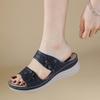 Blumen Sandalen für Damen Bequeme Keilabsatz Slides Sommer Elegante Slip-On Sandalen Lässige Plateau Laufschuhe Sandalias Femininas