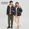 SNOWFLYING Unisex Short Hooded Down Jacket