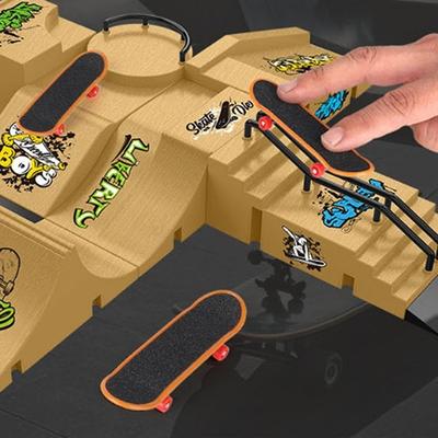 1 Set Mini Parmak Ucu Kaykay Kiti Çocuk Parmak Spor Oyuncakları Parmak Kaykay Oyun Parkı Alanı Adım Rampa Sahne Aksesuarları Hediye