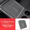 For XPeng G9 2024 2025 Car Wireless Charging Silicone Mat Dustproof Non Slip Charging Panel Protector Interior Accessories