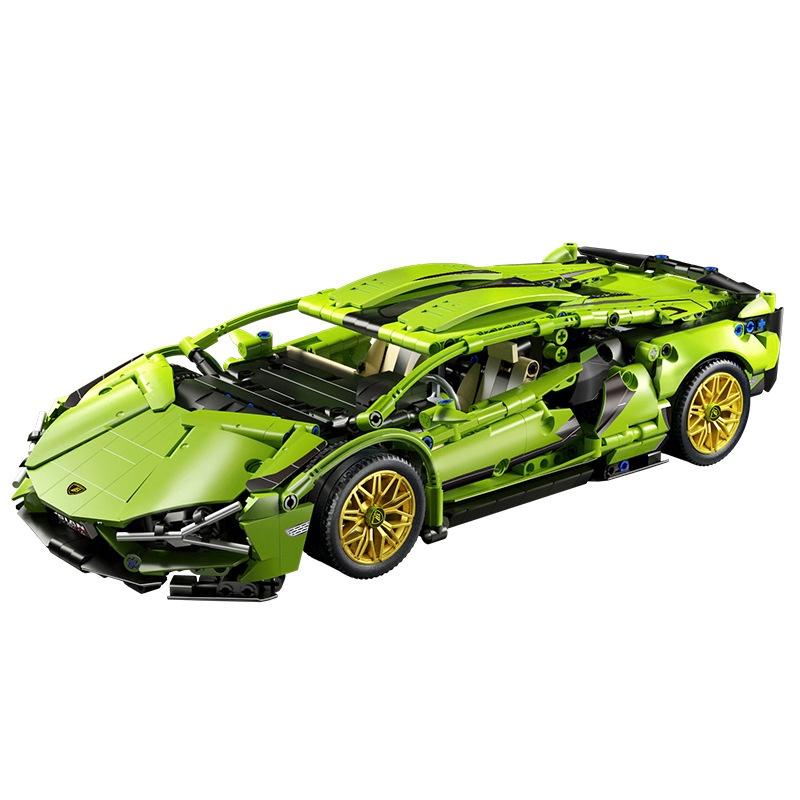 Detailed Lego-compatible Mechanic Set For Building A Realistic Lamborghini Car Model