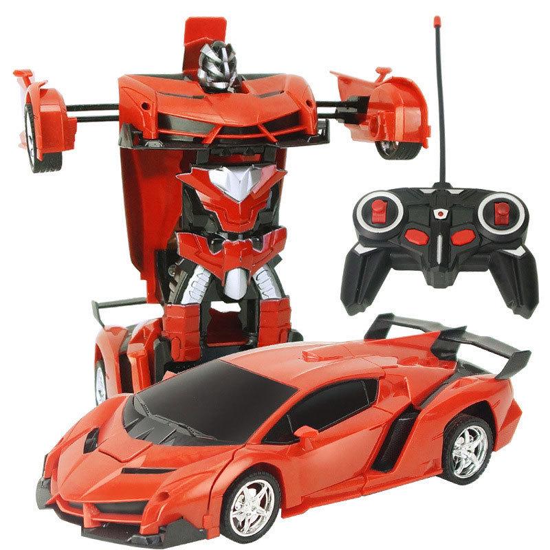 1:18 Remote Control Car Toy - One-Button Transforming Robot Model for Kids