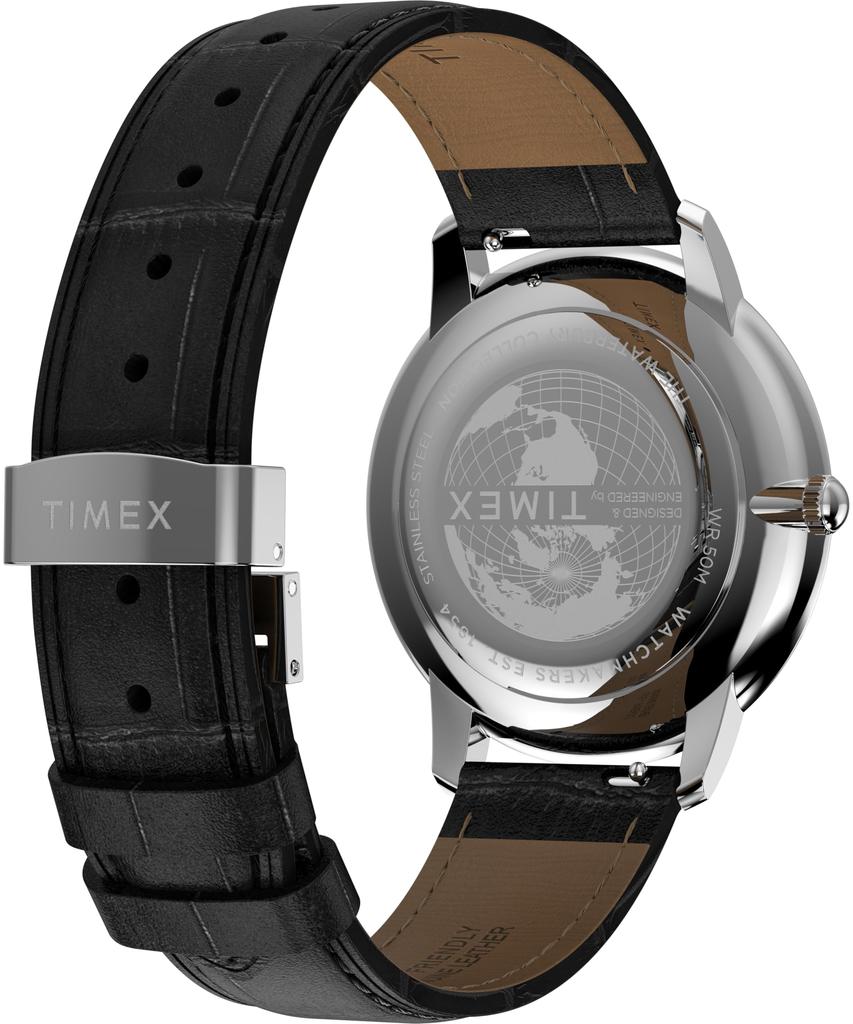 TIMEX Waterbury Watch Quartz 50m Water Resistant Mineral Glass Black Dial TW2Y23200 Men's