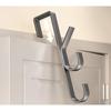 YIKANGHENG Door Cloth Hooks, 3 Pcs 7.5 Inch Gray Carbon Steel Bag Couples for Placing Towel, Apron, Cloth, Bags In Kitchen, Bathroom and Bedroom