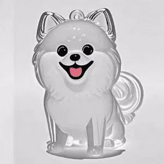 Cute Transparent Puppy Hair Storage Pendant Keychain - Creative Bag and Backpack Ornament