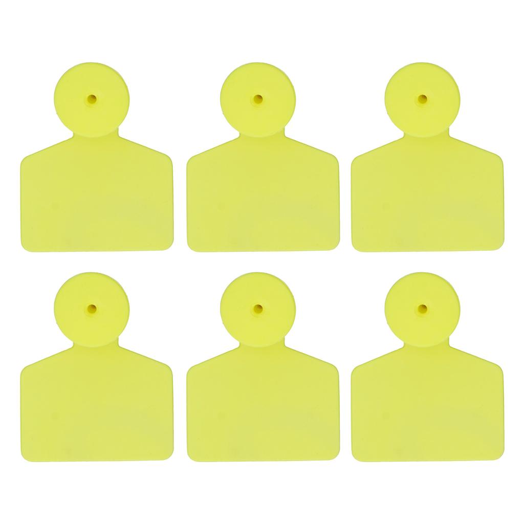 100 Piece Blank Tags for Calves Blank Identification Ear Tag for Cattle Cows Pigs Goats Sheep Calf