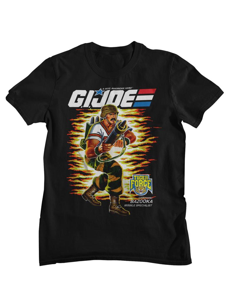 G I Joe A Real American Hero Retro Cartoon Character Printed Tshirt Unisexs and Womens Cotton Street Top