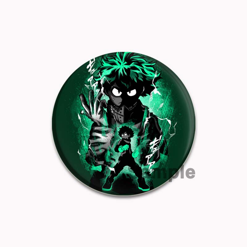 32/44/58mm Anime My Hero Academia Brooch Midoriya Izuku Bakugou Katsuki Todoroki Shoto Cartoon Badge Accessories Jewelry Gift Handmade Round Pins