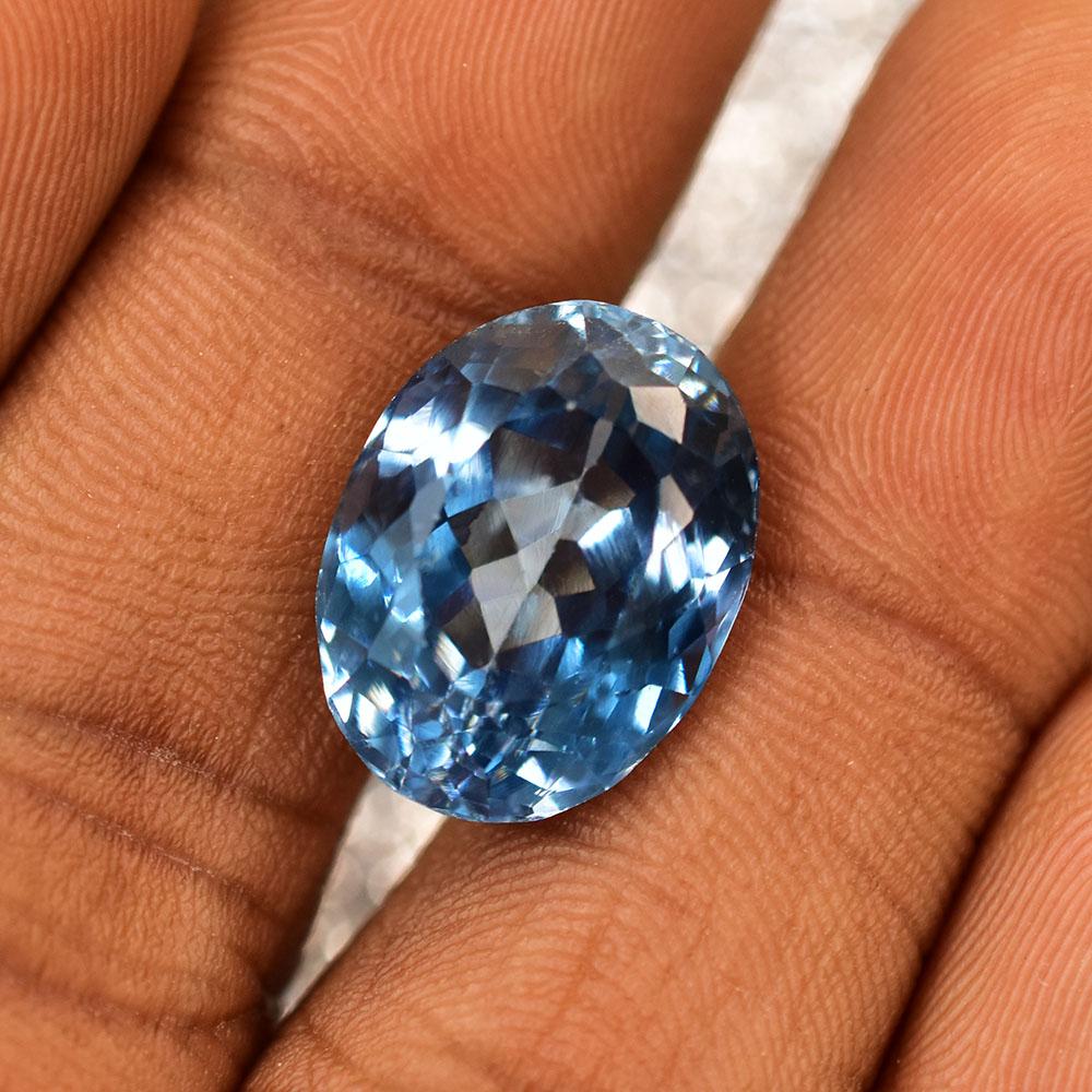 Natural Blue Aquamarine Loose Gemstone 16.25 Ct Oval Cut for Him/Her for Jewelry Making and Crafts