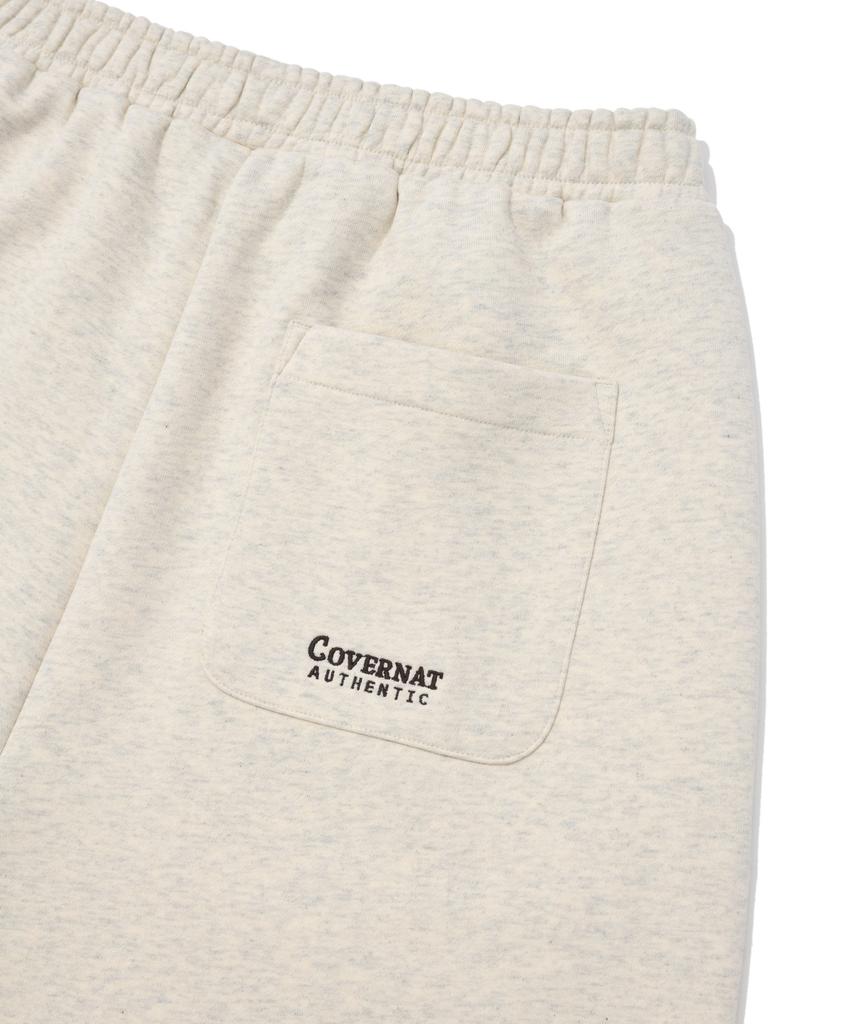 COVERNAT One-Pleat Semi-Wide Fit Sweatpants Oatmeal