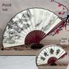 Silk Cloth Fans, Blank Folding Fans, , Custom Drawing and Calligraphy Fans, Men's Chinese Style, Ancient Style, Advertising, Calligraphy Fan, White