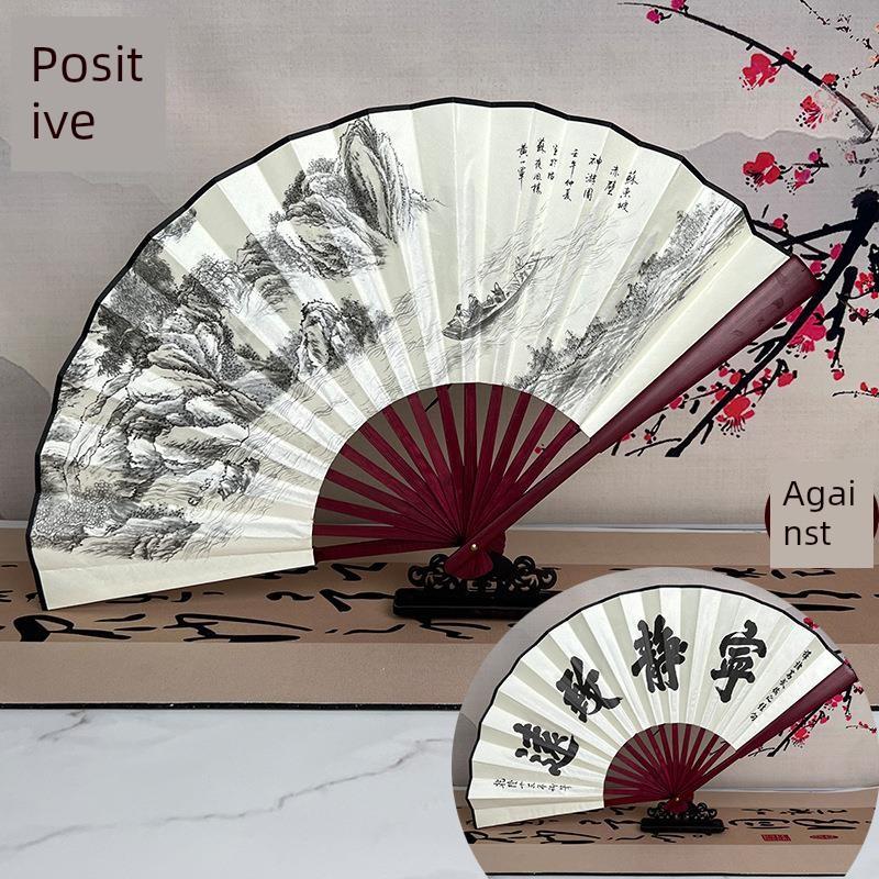 Silk Cloth Fans, Blank Folding Fans, , Custom Drawing and Calligraphy Fans, Men's Chinese Style, Ancient Style, Advertising, Calligraphy Fan, White