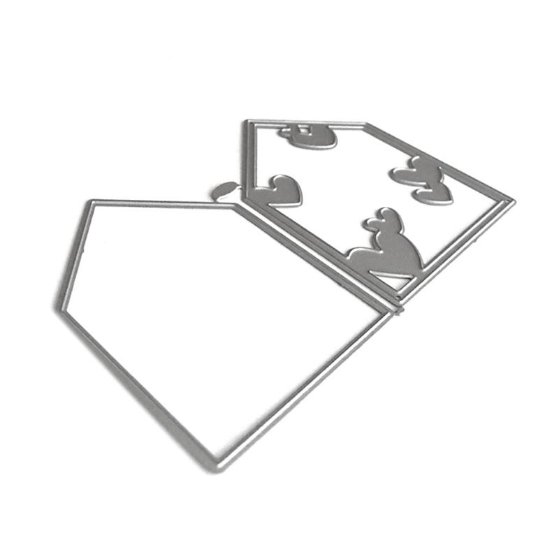 

2 Pcs Love Label Carbon Steel Cutting Dies DIY Scrapbooking Photo Album Stencil