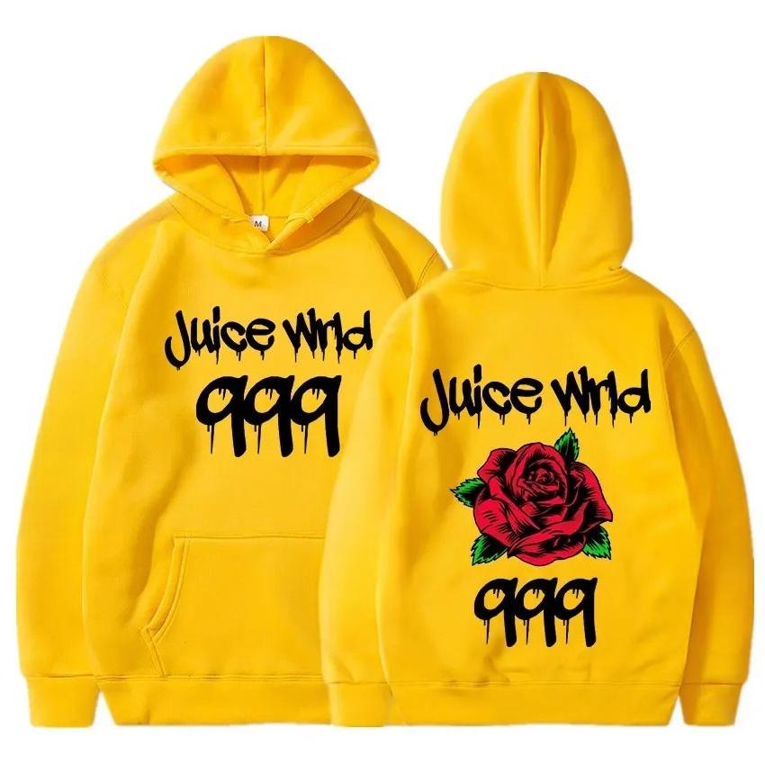 Juice Wrld Hip Hop Pop Sänger Street modisches Herren Herbst- und Winter Komfort-Kapuzensweatshirt und lässiges Sweatshirt
