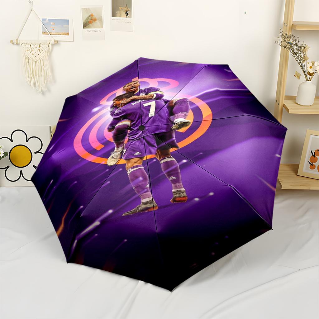Cristiano Ronaldo's Legacy Outdoor Automatic Umbrella Compact & Durable 8-Rib Design Lightweight All-Season Umbrella for Travel