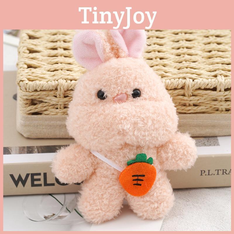 Adorable Mini Bear Rabbit Plush Keychain Pendant Soft Short Plush Animal Toy