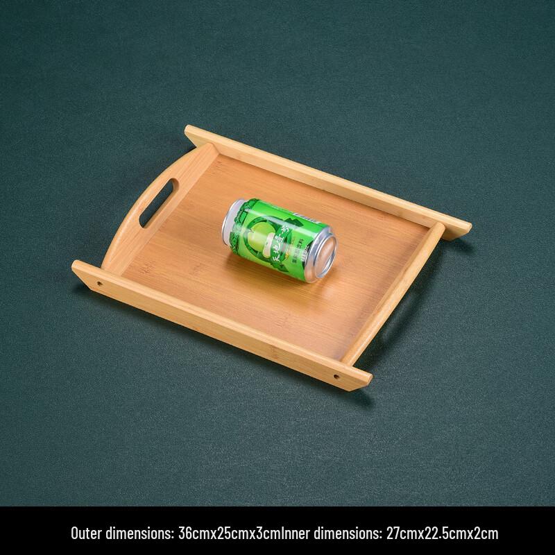 

Bamboo Wood Rectangular Serving Tray with Handles