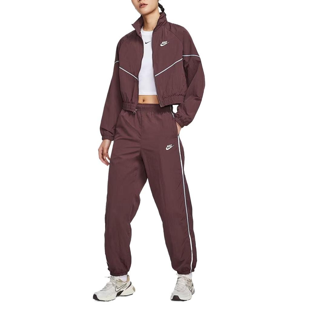 Nike Sportswear Windrunner Burgundy Crush Women's Woven Pants IM8032-652
