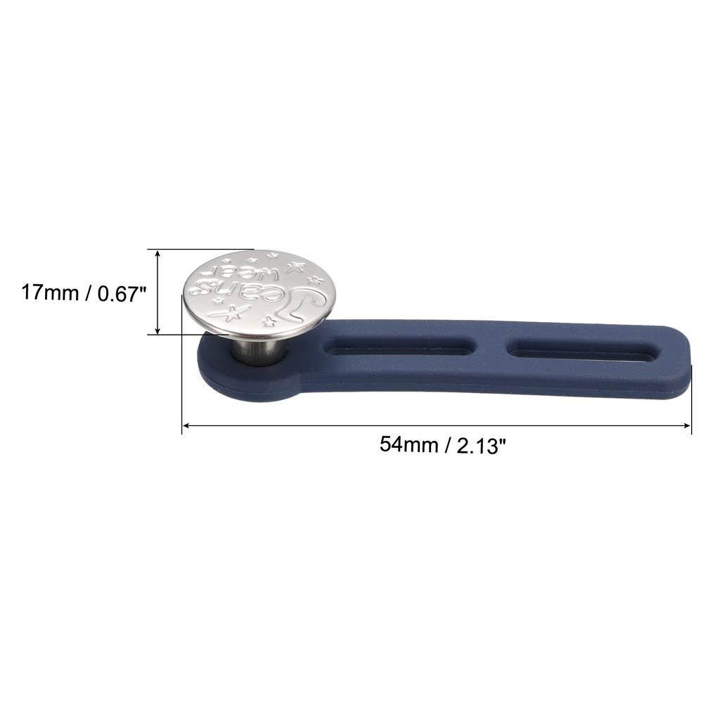 6pcs Button Extenders Adjustment Jeans Waist Buckle Extension Pants Waist Extension No-Sew Extend Buttons for Women Men's 2.13"