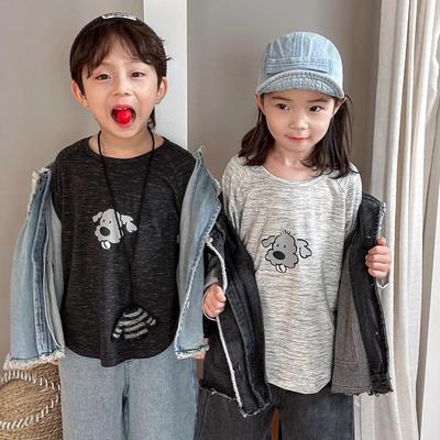 Jiaye 2025 Frühling Cartoon Langarm T-Shirt für Jungen & Mädchen - Baby Punkt Fledermausärmel Oberteil