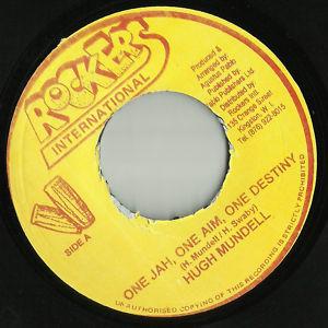 

7inch Record HUGH MUNDELL - One Jah, One Aim, One Destiny NONE Rockers Interna Jamaica Reggae, Ska & Dub Used