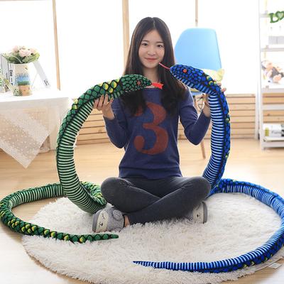 1pc Simulation Cobra and Python Snake Plush Toys Dolls Soft Animal Stuffed Toy for Kids Children Funny Birthday Christmas Gift