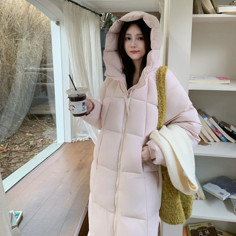New Winter Thickened Down Cotton-padded Clothes for Women's Medium and Long Small Warm Cotton-padded Jackets Over The Knee Cotton-padded Jackets