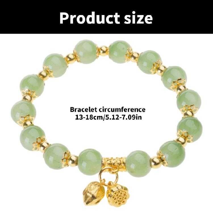 Fashionable Women Bracelet with Elastic Cord Lotuses Flower Pendant Handchain Wedding Accessories Trendy Jewelry