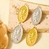 5pcs Plant Charm Ear Of Wheat Tree Leaf Stainless Steel Pendants For Jewelry Making Supplies Ginkgo Leaf DIY Earrings Bracelets