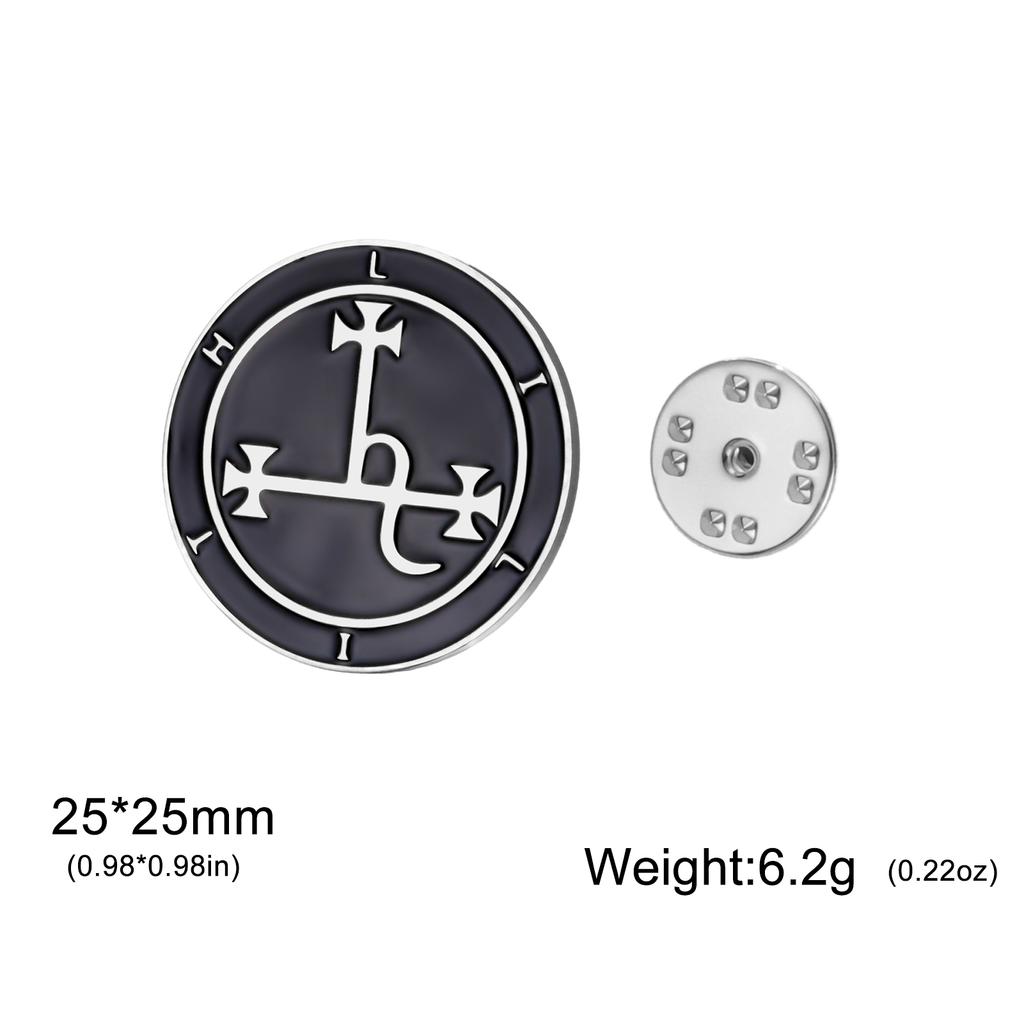 Teamer Sigil Of Lilith Symbol Classic Gothic Brooch Demon Seal Vintage Amulet Stainless Steel Jewelry Wiccan Magic Women Gift