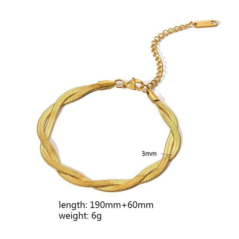 European And American Titanium Steel Bracelet Diy Bracelet 18k Gold Plated Non Fading Stainless Steel Chain Bracelet