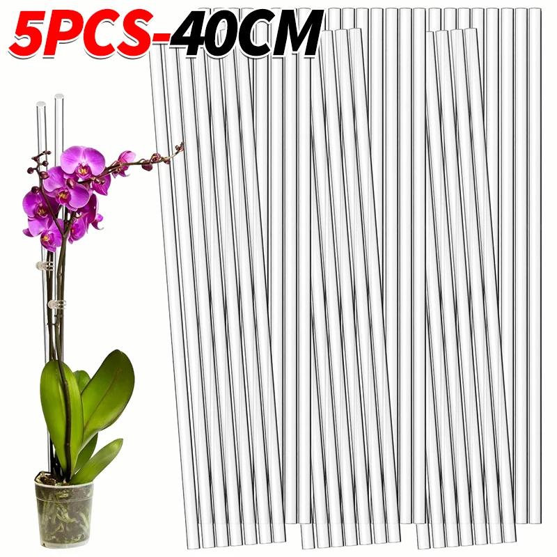 20/1PCS Plant Support Stakes Acrylic Clear Orchid Sticks For Potted Support Tomatoes Flowers Grow Upright Gardening Supplies