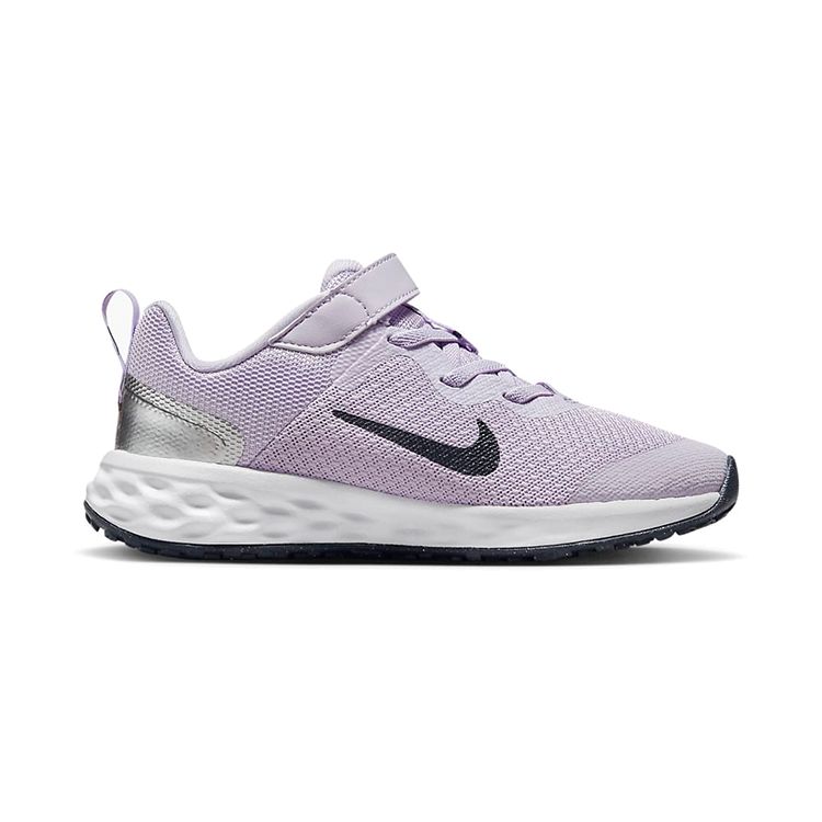 Nike Revolution 6 Comfortable Non-Slip Shock Absorbing Durable Low-Top Kids Running Shoes Kids Sneaker Purple DD1095-500