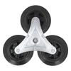 Stair Climbing Wheel Replacement Heavy Duty 6in Rubber Tri Wheel Climber for Shopping Utility Cart Trolley