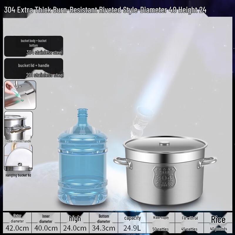 

Tangyu 304 Stainless Steel Commercial Soup Pot