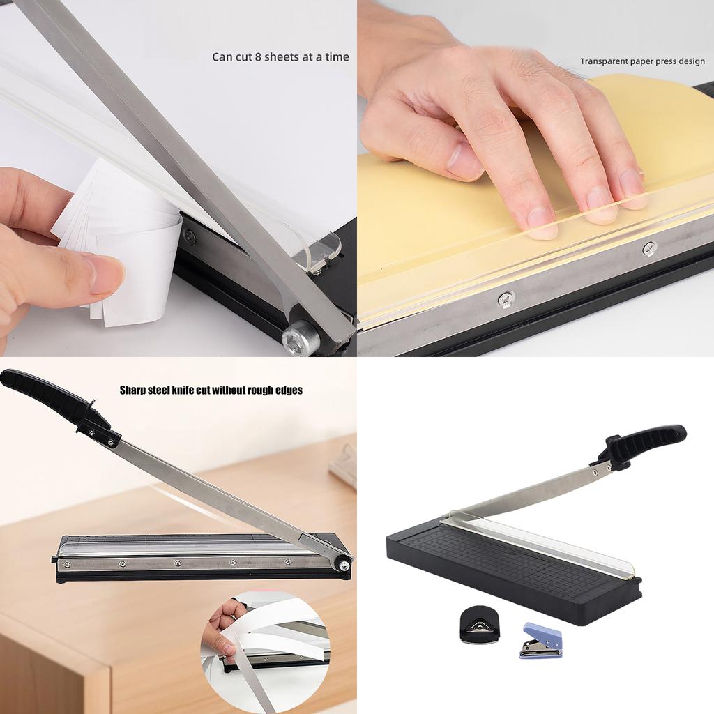 Multifunktionale Papierschneidemaschine mit Präzisionsklingen 8 Blatt Foto-Trimmgerät für Büro, Schule und Heimgebrauch